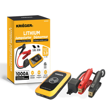 Krieger Lithium Jump Starter 1000A 7200mAh - KRJ1000